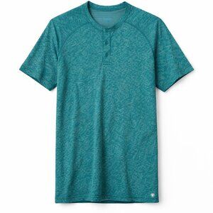 Lululemon Mens Teal Performance Henley Shirt Medium